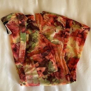 BCBG sleeveless semi-sheer blouse size S